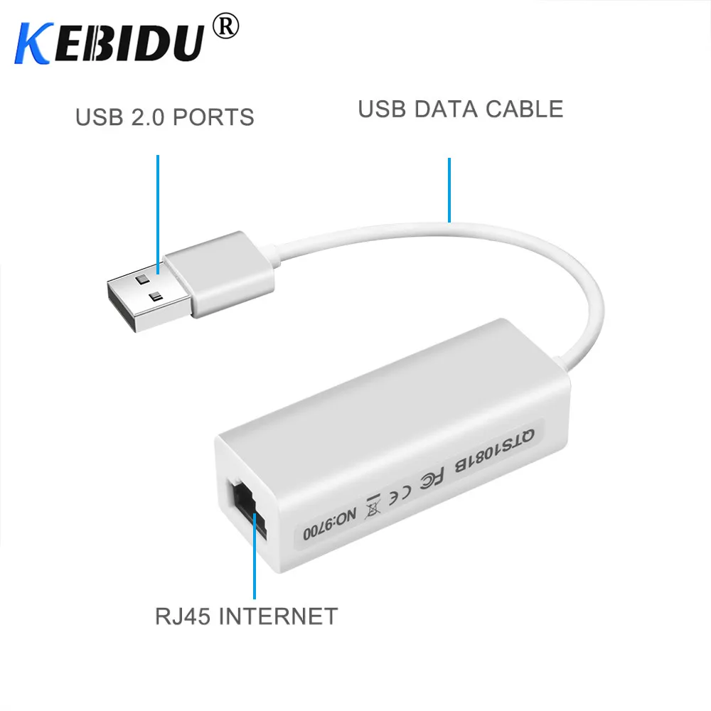 Kebidu новейший RD9700 USB 1,1 к RJ45 Lan мини Сетевая карта Ethernet адаптер для Mac OS Android планшетный ПК с Windows Win 7 8 XP