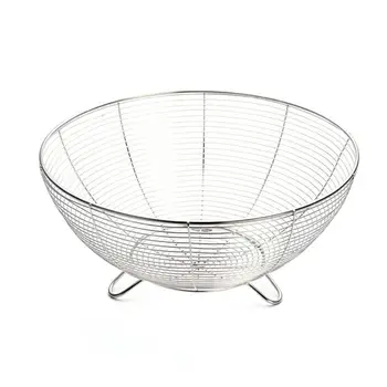 

HOT-Stainless Steel Fruit Basket Kitchen Vegetable Drain Washing Basket Water Filtration Storage Basket