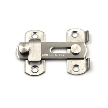 

1set Stainless Steel Slide Lock Home Safety Gate Door Guard Latch Bolt +4 Screws 20x50x70mm