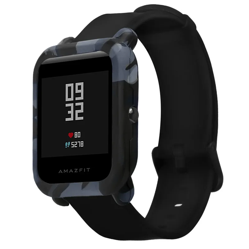 Camouflage Gray Модный Мягкий ТПУ силиконовый камуфляжный чехол для Xiaomi Huami Amazfit Bip Youth Smart Watch тонкая рамка силиконовый чехол - Цвет: Camouflage Gray
