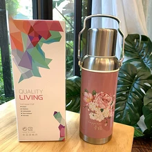 

Retro Kettle Portable Thermos Cup Large Capacity Vacuum Stainless Steel Double Layer Insulation Pot with Hand Gifts