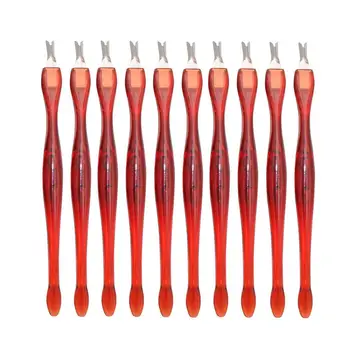 

New Professional Cuticle Pusher Trimmer Cutter Remover Red Pedicure Manicure Nail Art Tool Set(10pcs) Kit Set