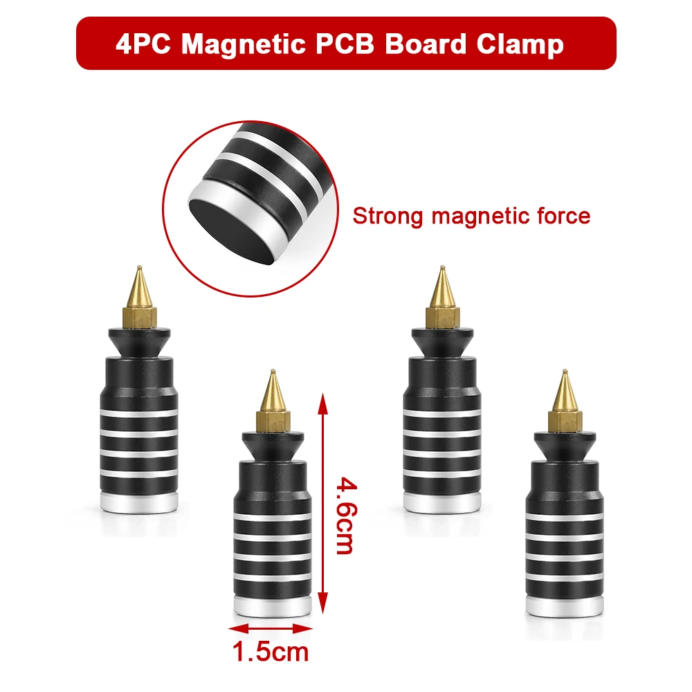 NEWACALOX Third Hand Tools Magnetic Base PCB Board Fixing Clip Soldering Helping Hand Welding Repair Fixture for Soldering inverter arc welder Welding Equipment