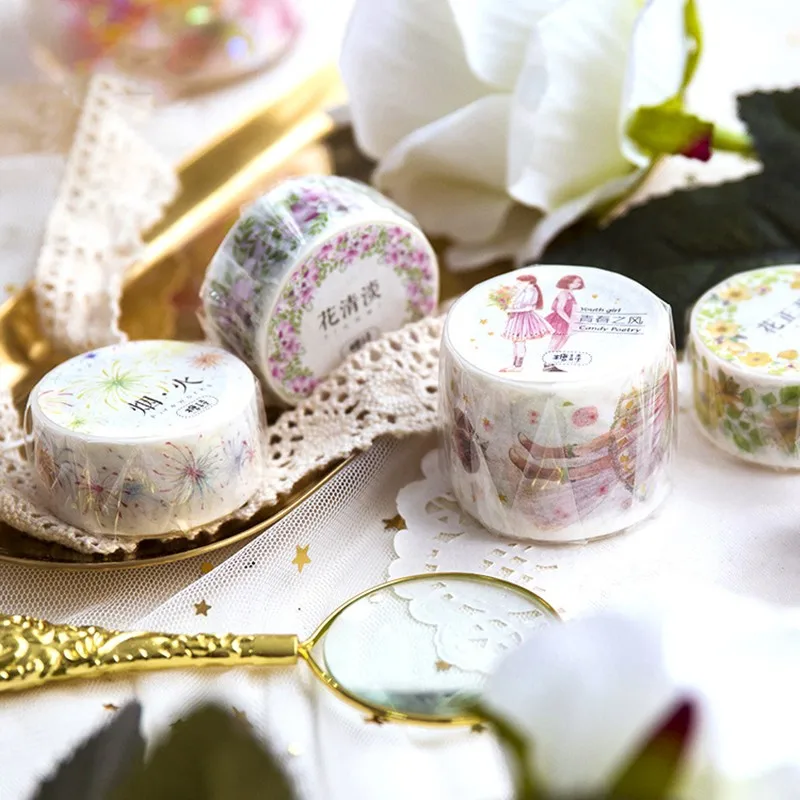 5 метров/шт различные цветочные фольги васи ленты DIY декоративные маскировки