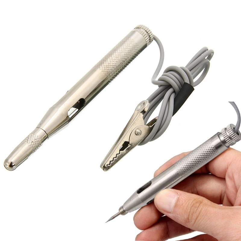 

For DC 6V/12V/24V Car Auto Motorcycle Circuit Tester Gauge Light Lamp Voltmeter Voltage Test Pen Detector Copper Diagnostic Tool