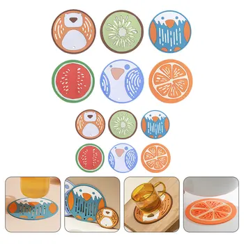 

12Pcs Table Decoration Table Mat Cartoon Place Mat Cartoon Placemats for Home Hotel Kitchen