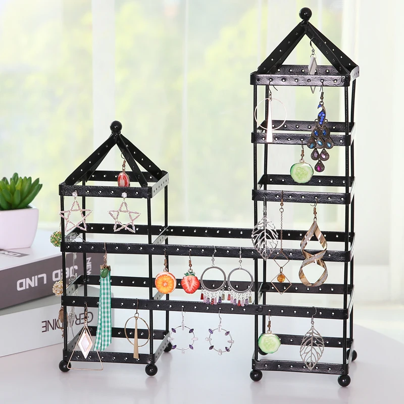 H190020 Jewelry Display Stand Rack House Stand Iron Necklace Earring Holder Bracelet Fashion Organizer