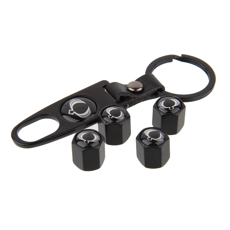 1set Leather Metal Car Wheel Tire Valve Cap Air Stems Caps Cover for Mazda Cx5 Cx3 Cx30 3 626 2010 2020 Rx8 2021 Car Accessories