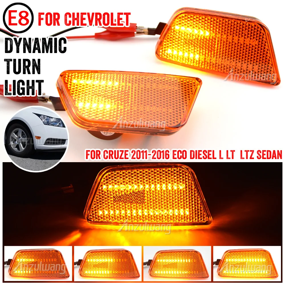 

Canbus Blinker Lamp LED Dynamic Turn Signal Side Marker Light For Chevrolet Cruze Limited Diesel Eco L LS LT LTZ 2011-2016