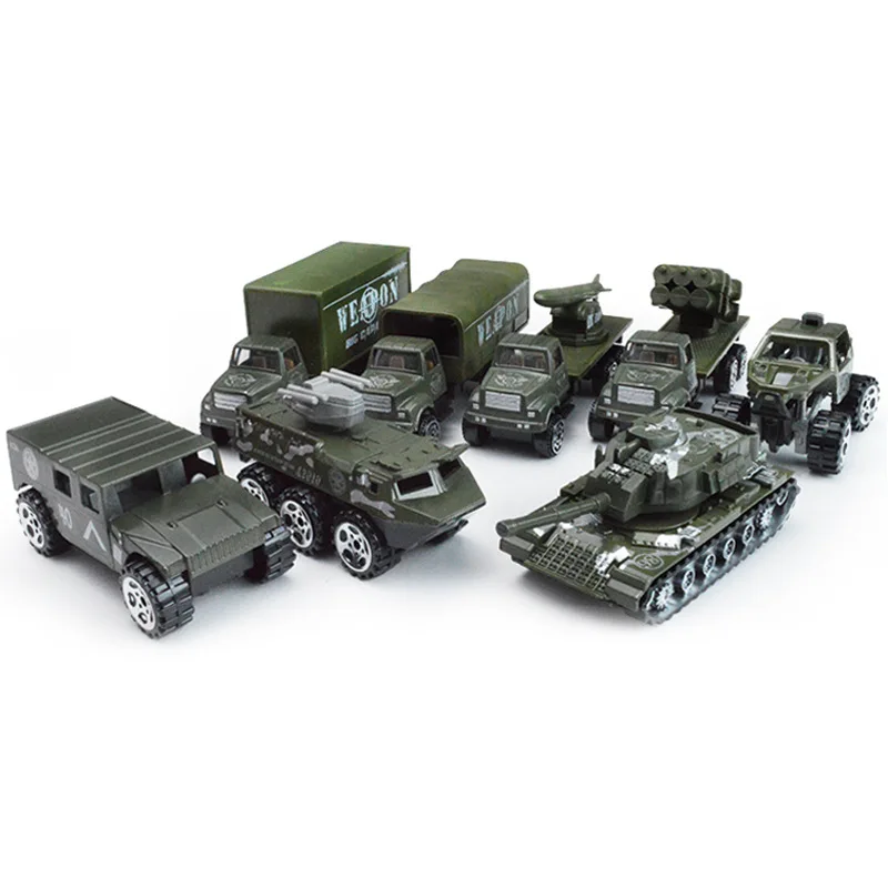 

1: 64 Mini Military Firefighting Engineering Series Model Alloy Car Model 4-Piece Set Sliding CHILDREN'S Toy
