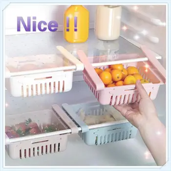 

Storage Holders Kitchen Tool Organizer Shelf Drain Basket Refrigerator Storage Rack Fridge Freezer Shelf Holder Drawer Organiser