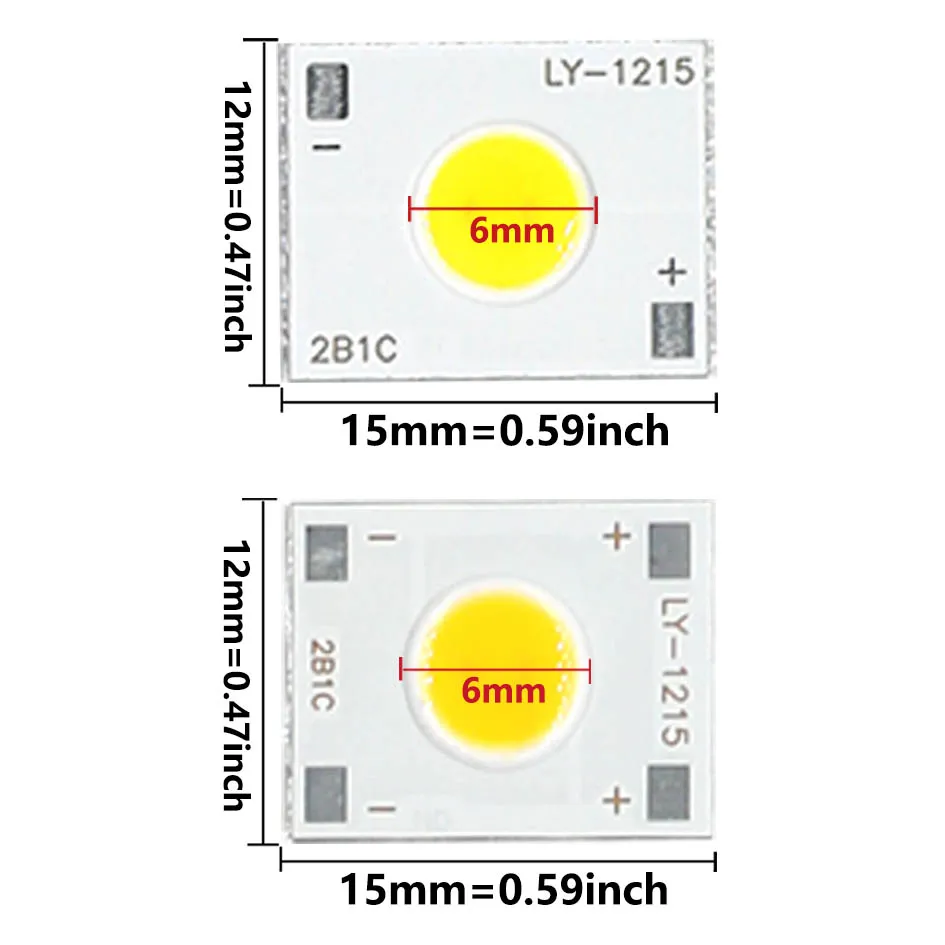 48 Teile/paket 1W 3-3,2 V 250-300mA LED Chip Licht Scheinwerfer Downlight Lampen COB Glühbirne perlen Integrierte Oberfläche Chip Bord – Detail 2