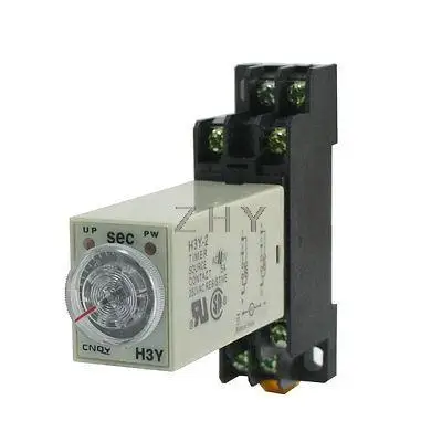 

Adjustable Delay Time AC 110V DPDT 0-60 Sec 8-Pin Timer Relay AH3-3