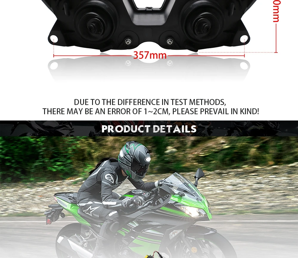 Фара мотоцикла в сборе 2013- Ангел глаз для Kawasaki NINJA 250 300 ZX6R ZX 6R NINJA250 NINJA300 HID проектор