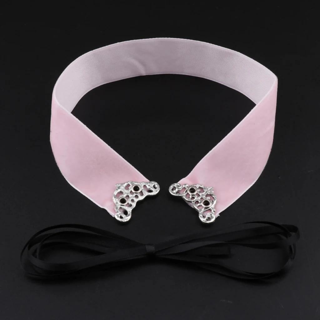 Wide Thick Punk Boho Summer Velvet Lace up Choker Necklaces Adjustable for Women Girls