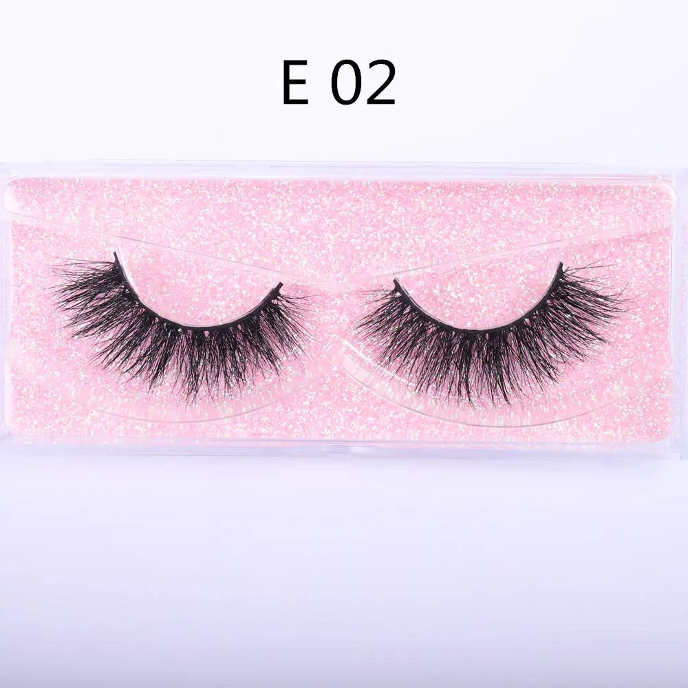 

Lash Mink Eyelashes 3D Mink Hair Lashes Wholesale 100% Real Mink Fur Handmade Crossing Lashes Thick Lash 13 Styles New 1Pair E02