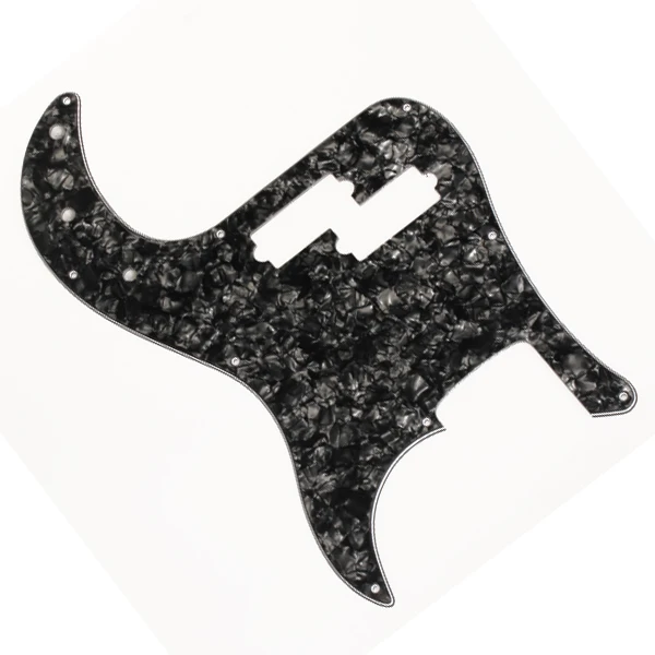 Celluloid PVC Guitar Pickguard Scratch Plate For PB Bass Guitar Black Pearl