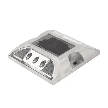 

Aluminum Waterproof LED Solar Powered Road Stud Light Reflective Ground Light Path Deck Dock Warning Light Super Bright