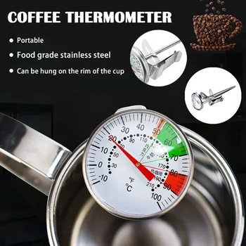 

Stainless Steel Coffee Milk Froth Latte Cappuccino Thermometer Probe Detector