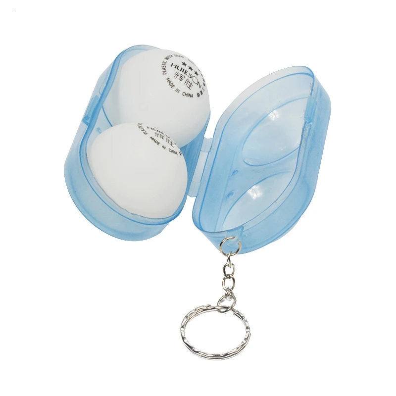 Huieson Table Tennis Ball Container Box Hard Plastic Case Ping Pong Ball Storage Box with Keychain Table Tennis Accessories Gift (3)