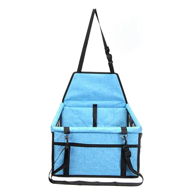 Переноска для домашних собак, сумка для сиденья, водонепроницаемый коврик для путешествий, сетчатые подвесные сумки - Цвет: Синий