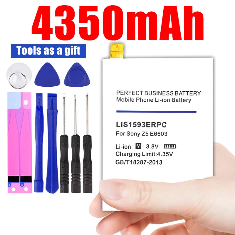 4350 мА/ч, LIS1593ERPC Батарея для sony Xperia Z5 E6603 E6653 E6633 E6683 E6883