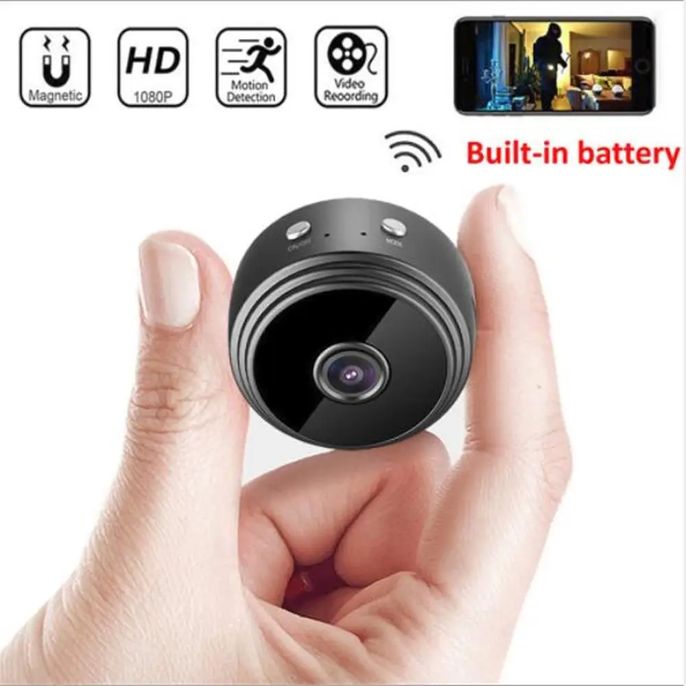 A9 Mini Full-HD 1080P Small Wifi Camera Wifi IP Mini Camera IR Night Vision Micro Camera Motion Detection Camera Support TF Card