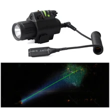 Тактический светодиодный Зеленая лазерная указка прицел для 20 мм рельс мини пистолет Glock фонарь для ружья lanterna Страйкбол свет