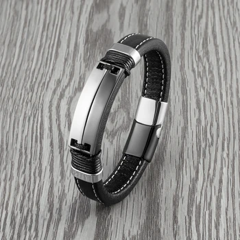 Fashion Punk Style Double Row Smooth Multicolor Stainless Steel Bracelet