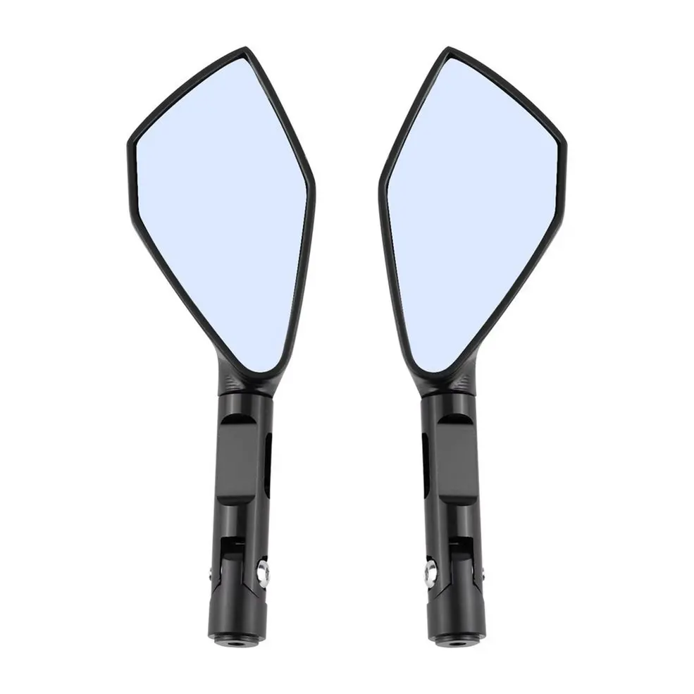 Best 2pcs 10mm CNC Machined Motorcycle Rearview Side Triangle Spear Shape Mirrors Street Sports Bike FOR Chopper Ruiser