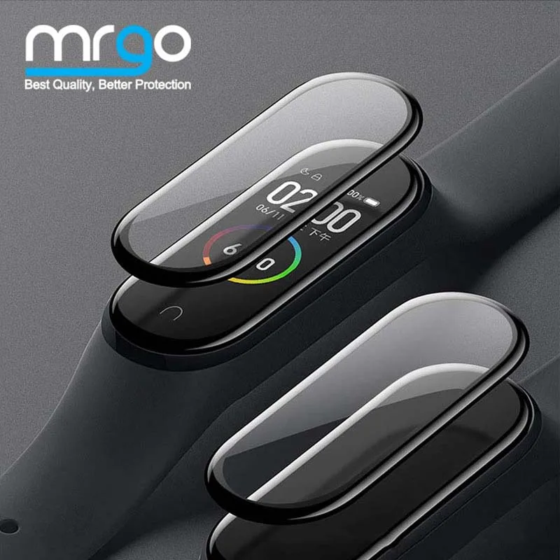 3D HD закаленное стекло для Xiaomi Mi band 4 5 Защита экрана часов Защитное | Электроника