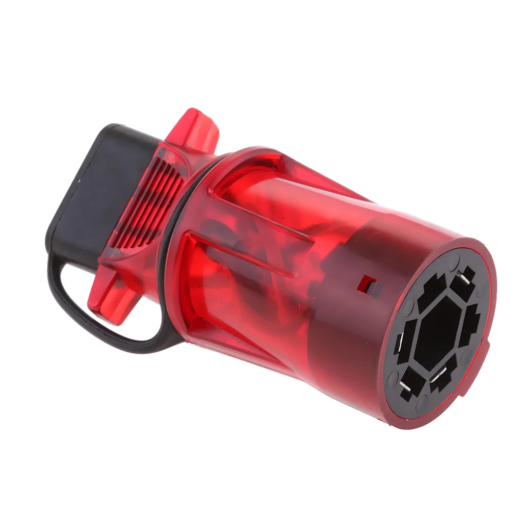 7 Way Round To 4 Pin Flat Trailer Wire Light Power Adapter Plug with Dust Cap