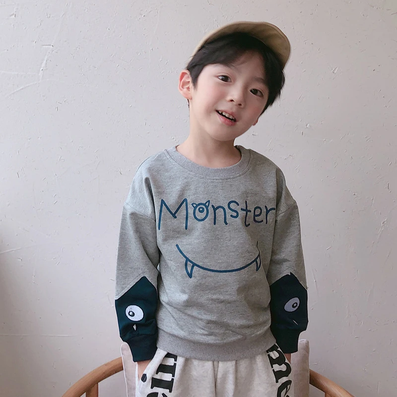 Детский свитер в Корейском стиле для мальчиков; свитер детские толстовки; пуловер свитер для девочек Одежда для маленьких мальчиков Poleron; для мальчиков