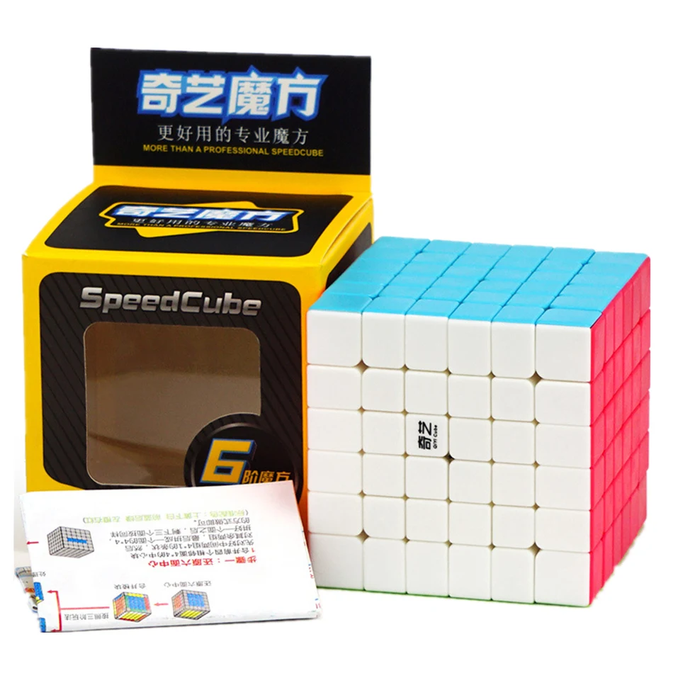 Qiyi Professional Speedcube Black and Stickerle QiYi 7x7x7 6x6x6 Magic Cube MofangJiaoshi 4x4 5x5 Speed Puzzle Toy 7