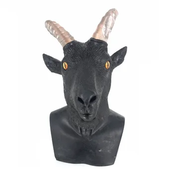 

Goat Head Mask Animal Costume Latex Sheep Head Mask Adult Size