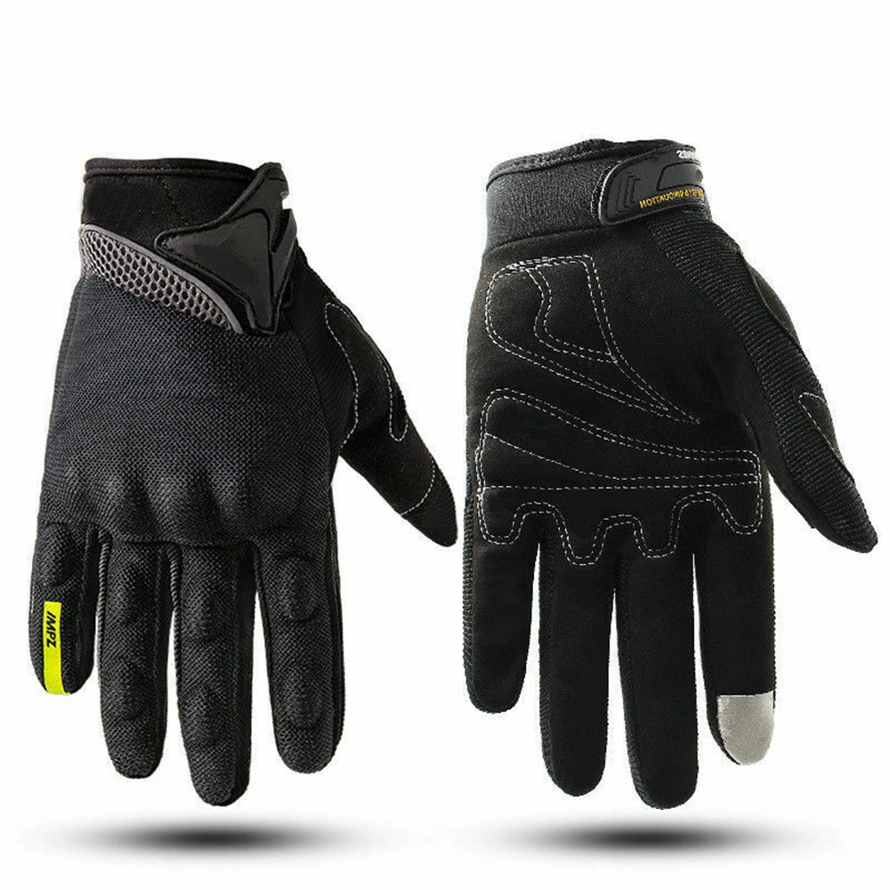 1 пара Guantes Мото Гонки на мотоциклах противоскользящие дышащие для верховой езды полный палец микрофибры перчатки унисекс