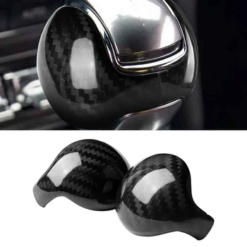 

CITALL 2PCS Carbon Fiber Style Car Interior Gear Shift Knob Cover Trim Fit for Ford Mustang 20152016 2017 2018 2019