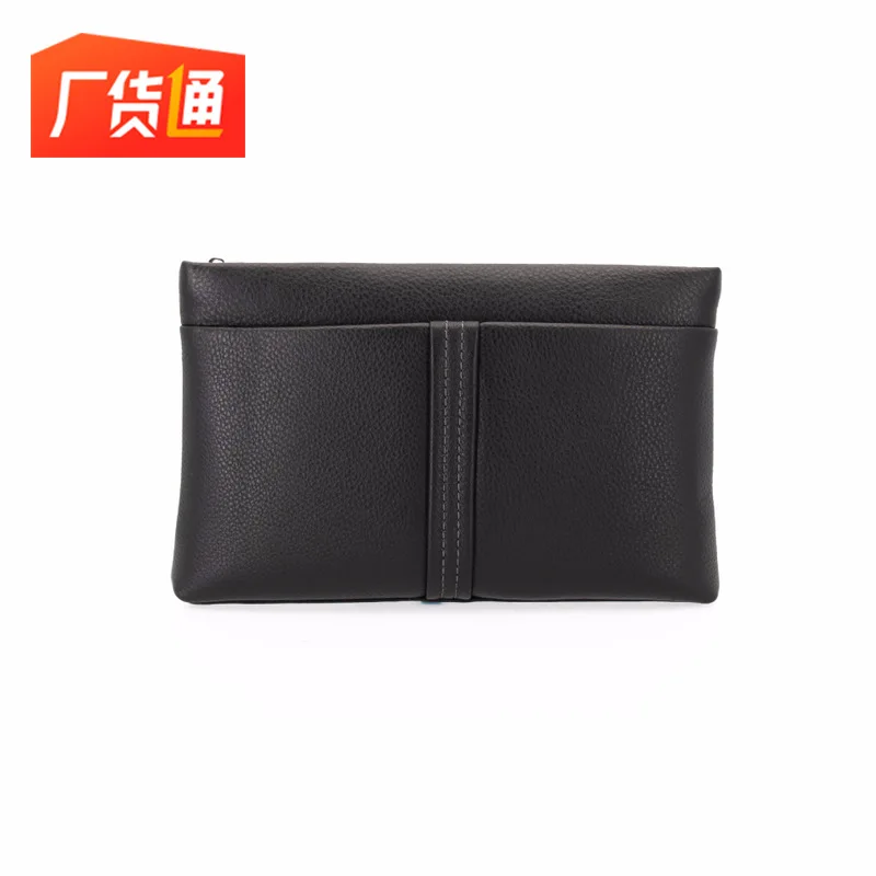 

2019 Fashion New Style Cowhide Business Men's Men Clutch Stripes Envelope Men's Bag