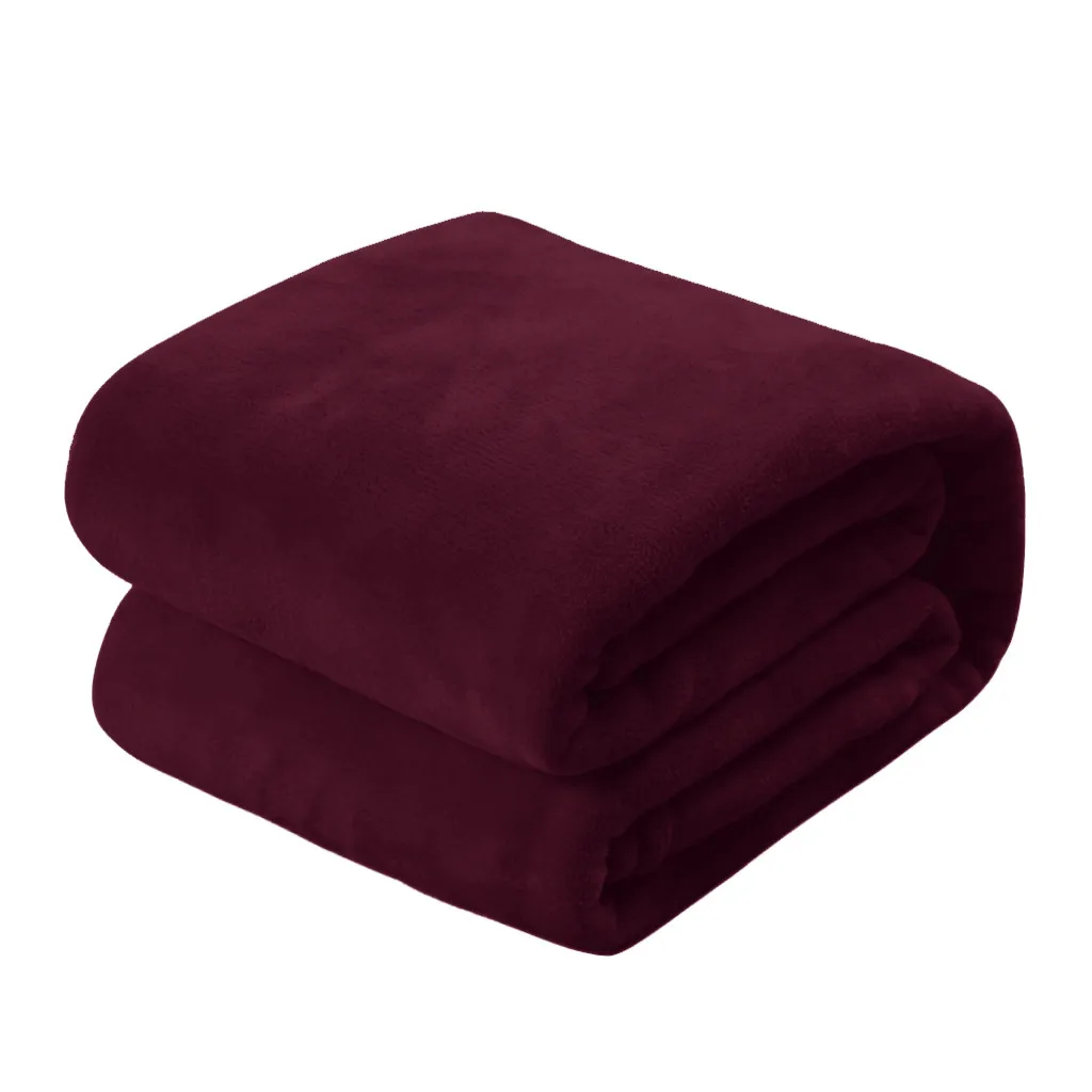 Мягкие теплые коралловые флисовые фланелевые одеяла для кровати из искусственного меха норки, одноцветные покрывала для дивана, зимние клетчатые одеяла - Цвет: M