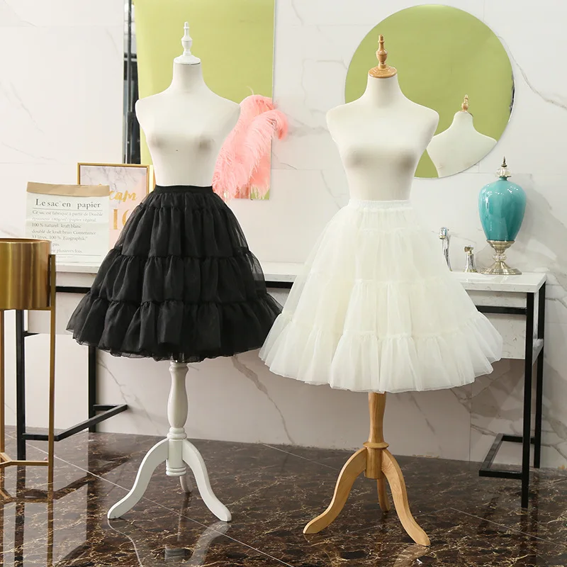 Women's Organza Skirts Crinoline Bridal Petticoat Wedding Underskirt