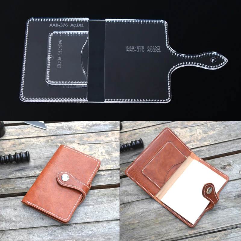 

1Set DIY Acrylic Template New Multifunction Passport Money Wallet Leather Craft Pattern DIY Stencil Sewing Pattern 9.5cm*14.5cm