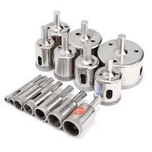 WAERTA 15 шт. 6мм-50 мм, с алмазным покрытием коронка сверла плитка мраморная стеклянная керамическая пила с отверстием