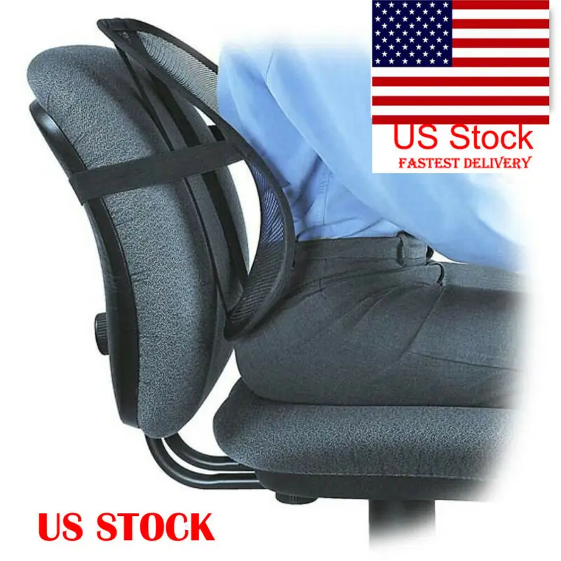 

Faroot Lumbar Cool Mesh Back Support Spine Posture Correction Adjustable Back Pillow Car Cushion For Car Truck Seat Office Chair
