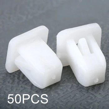 

Car Door Assortment White Plastic 50pcs Square Rivet Fasteners Trim Push Fender Retainer Hot High Quality Accs