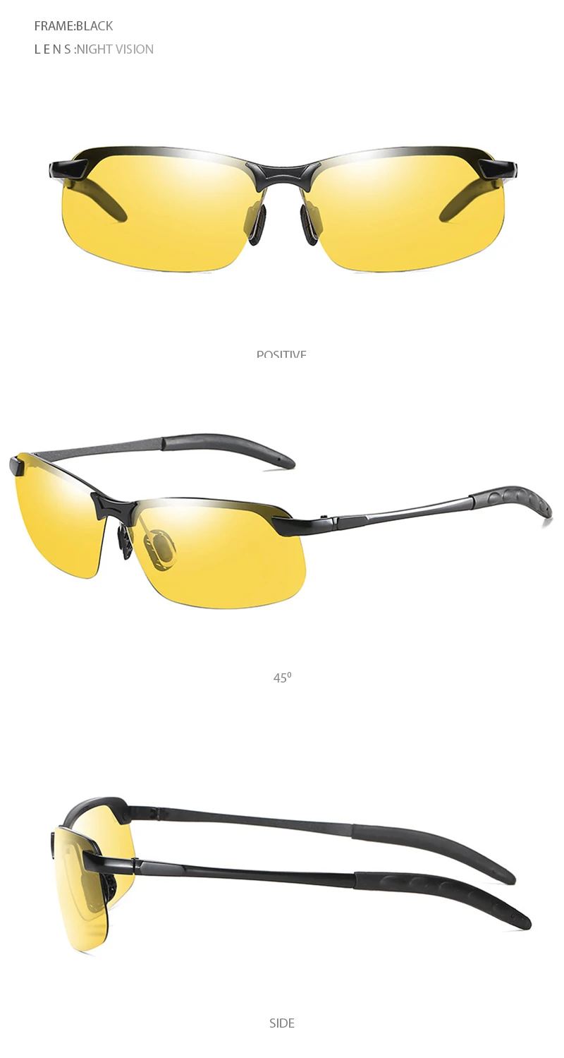 FUQIAN, фотохромные солнцезащитные очки для мужчин, Ретро стиль, металл, поляризационные солнцезащитные очки для мужчин, меняющие цвет и ночное видение, солнцезащитные очки для вождения