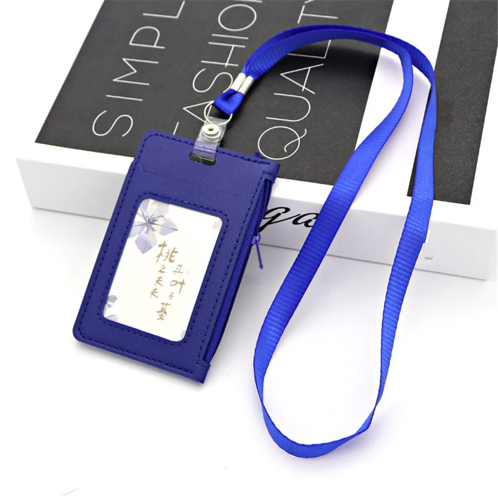 Unisex Pu Leather Id Credit Bank Card Holder Kids Students Bus Card Case Lanyard Male Visit Door Identity Badge Cards Cover wallet card holder,card holder,credit card holder,card wallet,id card holder,id card case,wallet card bag,document card wallet