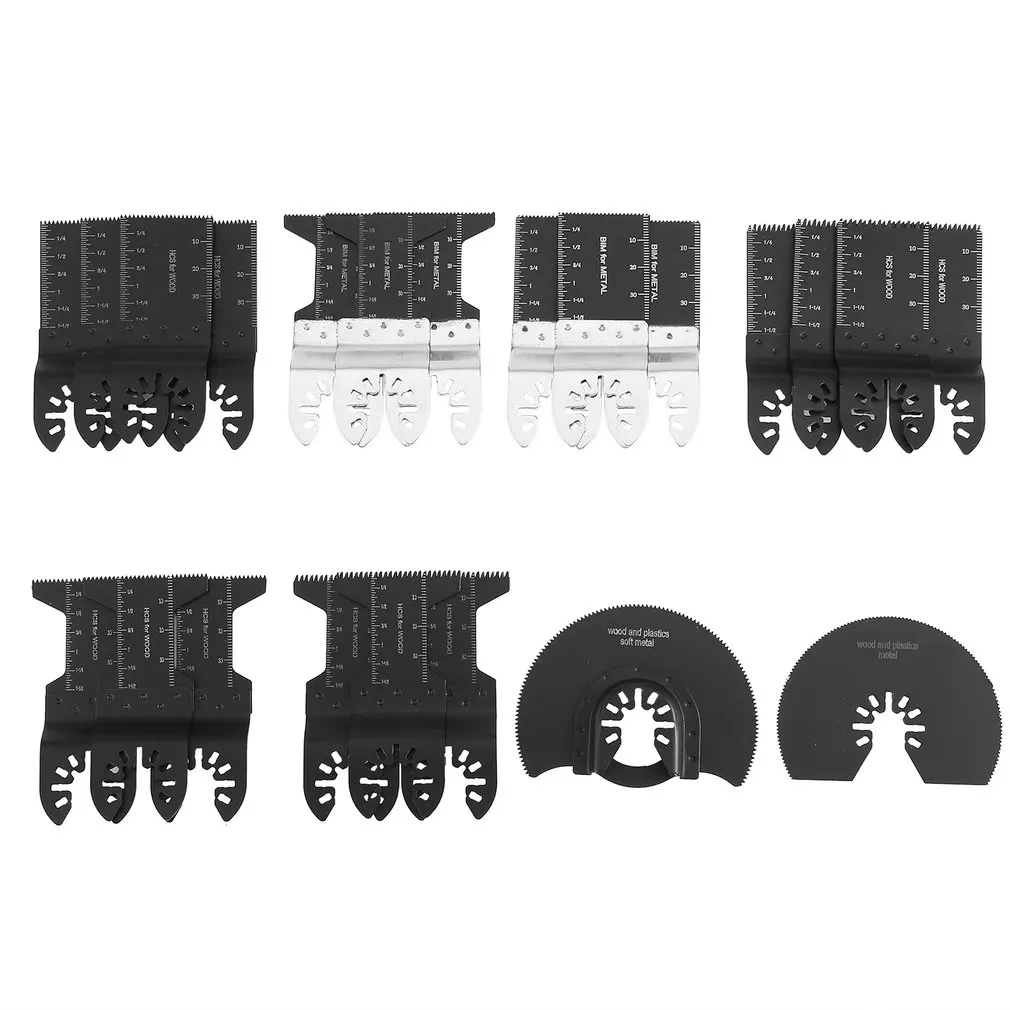 

22PCS Wood/Metal Oscillating Multitool Quick Release Saw Blades Kit DIY Hand Tool for Cutting Multimaster Porter Cable