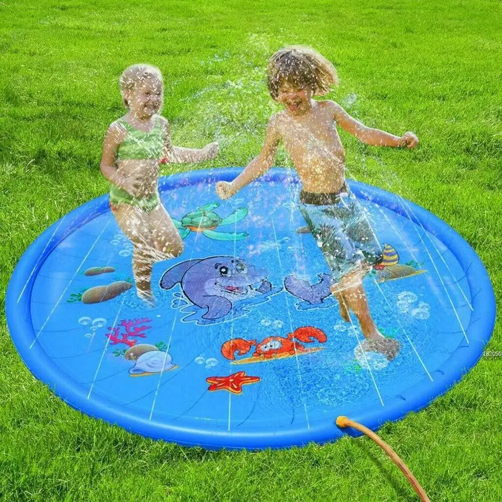 

Foldable 150CM Children's Outdoor Letter Lace Water Spray Mat Spray Pool Outdoor Lawn Playing Water Pad Kids Toys Water Toys