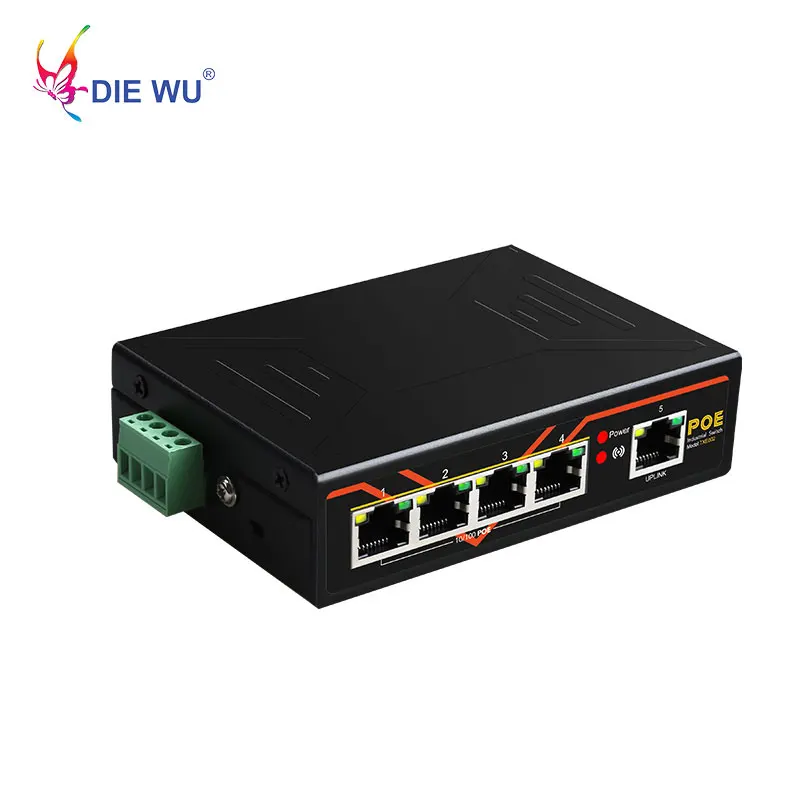 5 Порты коммутатор питания через Ethernet 10/100 Мбит/с на сульфаминовую кислоту Быстрый
