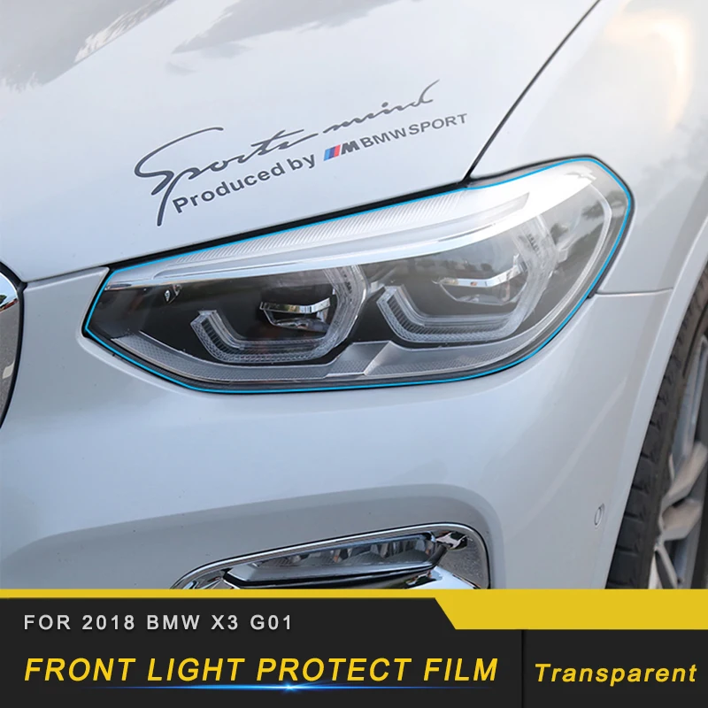 Автомобильный передний светильник, лампа, головной светильник, защитная пленка, накладка, наклейки, внешние аксессуары для BMW X3 G01 X4 G02